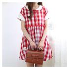 Check-pattern A-line Dress