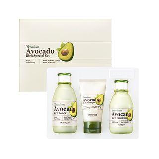 Skinfood - Premium Avocado Rich Special Set: Toner 180ml + Emulsion 140ml + Massage Cream 60ml 3pcs
