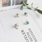 Marble Triangle Stud Earring