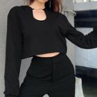 Cutout Cropped Blouse