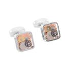 Fashion High-end Mechanical Gear Cufflinks Silver - One Size