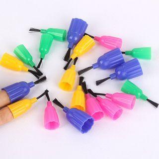 Set Of 20: Finger Paint Brush Blue & Green & Yellow - One Size