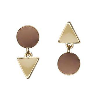 Geometric Non-matching Drop Earring As Shown In Figure - One Size