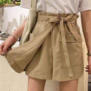 Pocket Detail Wide-leg Shorts