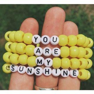 Acrylic Lettering Bead Bracelet