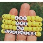 Acrylic Lettering Bead Bracelet