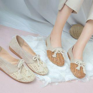 Woven Bow Accent Flats