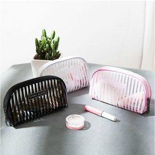 Striped Makeup Organizer Bag