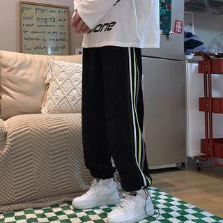 Couple Matching Striped Joggers