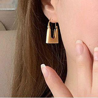 U Shape Alloy Dangle Earring 1 Pair - Eh0941 - Earrings - Gold - One Size