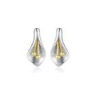 Sterling Silver Fashion And Elegant Floral Stud Earrings Silver - One Size