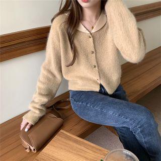Fluffy Cardigan Camel - One Size