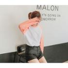 Contrast Long Raglan-sleeve T-shirt