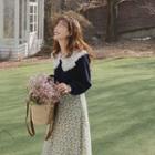 Frilled Lace-collar T-shirt