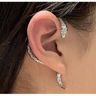 Snake Stud Earring 1 Pc - Silver - One Size