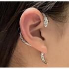 Snake Stud Earring 1 Pc - Silver - One Size