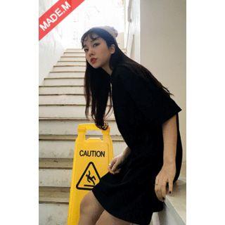 Crew-neck Mini T-shirt Dress