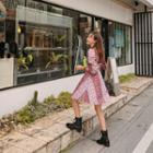 Square-neck Paisley A-line Dress
