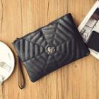 Studded Faux-leather Clutch Bag