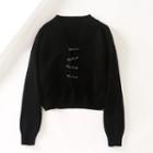 Safety Pin-accent Open-front Cardigan