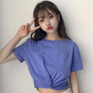 Twisted Short-sleeve Cropped T-shirt