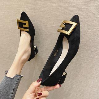 Lettering Low Heel Pumps