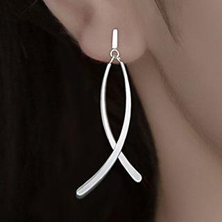 Curve Sterling Silver Dangle Earring