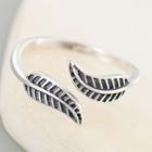 925 Sterling Silver Leaf Open Ring S925 Sterling Silver - Leaf - One Size