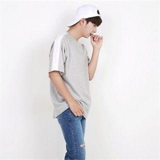 Contrast-trim Raglan T-shirt