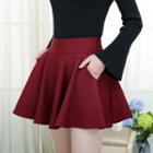 High-waist A-line Inset Shorts Mini Skirt