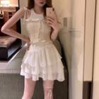 Halter Neck Top / Spaghetti Strap Top / Mini A-line Skirt