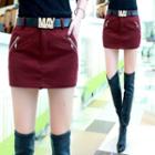Zip Detail Skort
