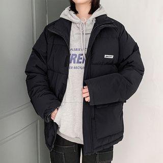Applique Chinese Character Printed Padded Coat
