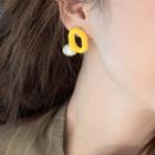 Acrylic Hoop Faux Pearl Earring