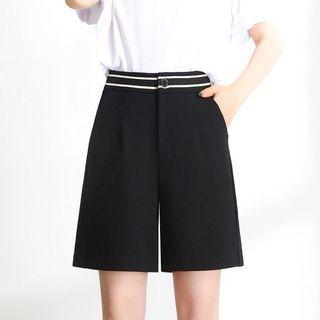 Striped Waistband Dress Shorts