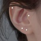 Star Sterling Silver Earring 1 Pair - Silver - One Size