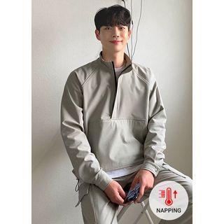 Kangaroo-pocket Fleece-lined Anorak Pullover