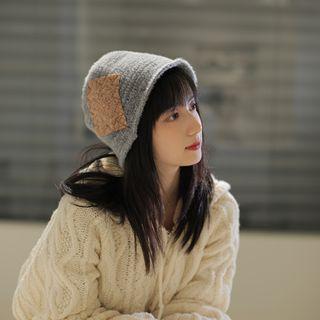 Applique Mock Mink Bucket Hat