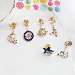 Asymmetrical Astronaut Drop Earring