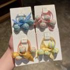 Set Of 2: Floral Ball Hair Tie