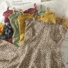 Sleeveless Ruffle-trim Floral Midi Dress In 8 Colors
