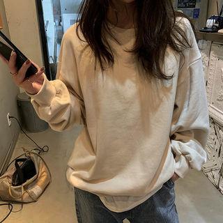 Life Lettered Back Sweatshirt Beige - One Size