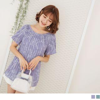 Off Shoulder Embossed Top