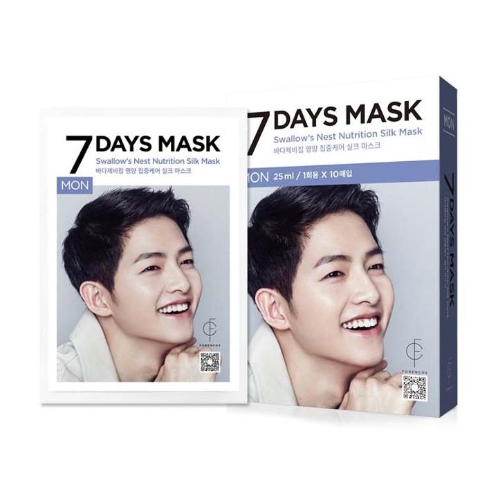 Forencos - 7 Days Mask Swallows Nest Nutrition Silk Mask (monday) 10 Pcs