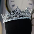 Rhinestone Wedding Crown 1pc - Silver - One Size