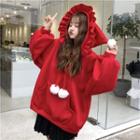 Hooded Puff-sleeve Sweatshirt