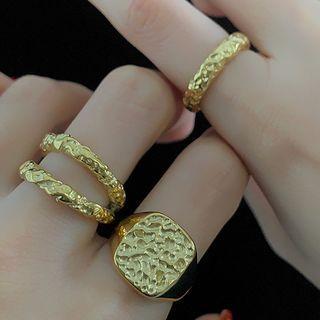 Shirred Stainless Steel Ring (various Designs)