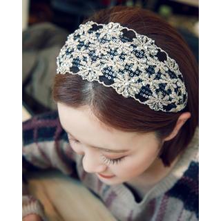 Rhinestone Lace Hair Band