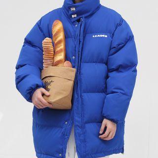 Stand Collared Padded Zip-up Jacket