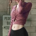 Long-sleeve Sport Crop Top